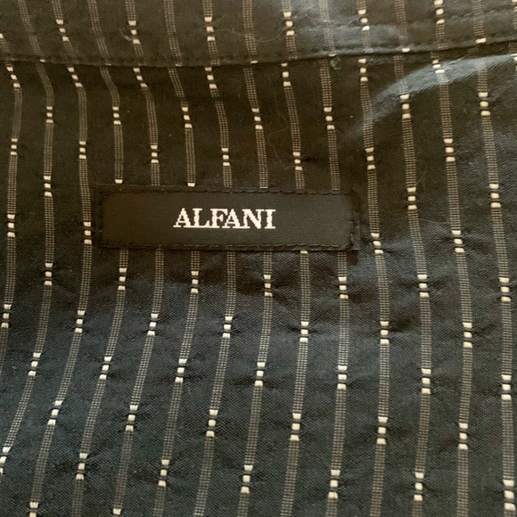 LN MENS ALFINI SHORT SLEEVE SHIRT. BUTTON DOWN. RELAXED FIT. - Picture 6 of 7